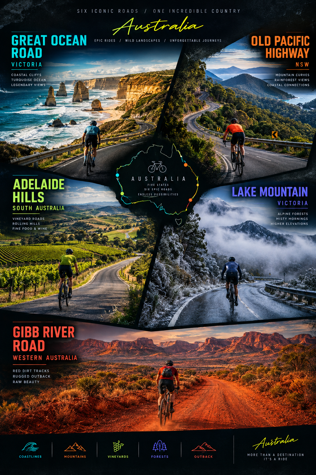 Australia's Most Beautiful Roads for Cycling: A State-by-State Guide