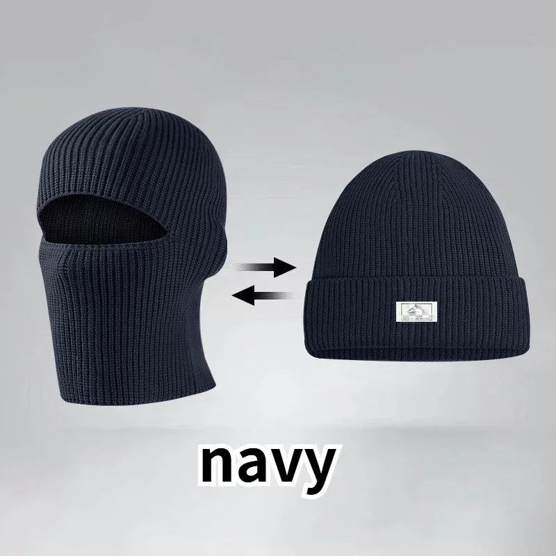 Balaclava beanie white colour full face coverage