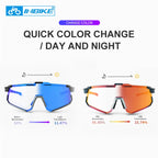 Photochromic cycling glasses blue frame - view 2