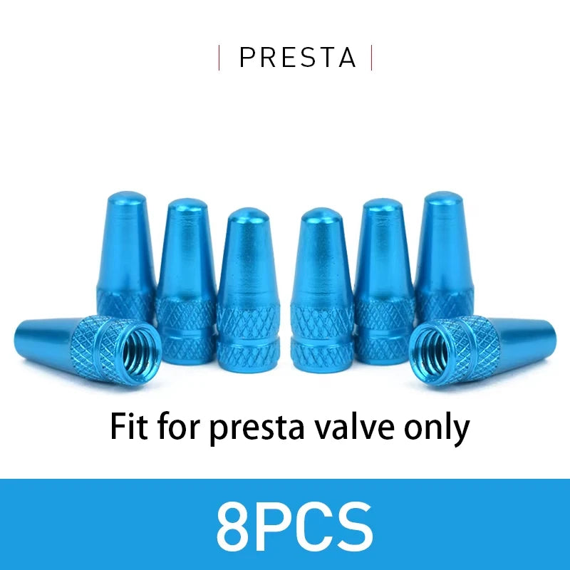 Aluminium Presta Valve Caps — Dustproof