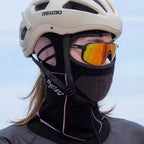 Thermal scarf balaclava pulled up full face coverage