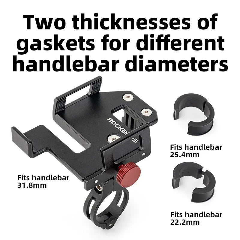 Aluminium alloy phone holder installed handlebar - view 3