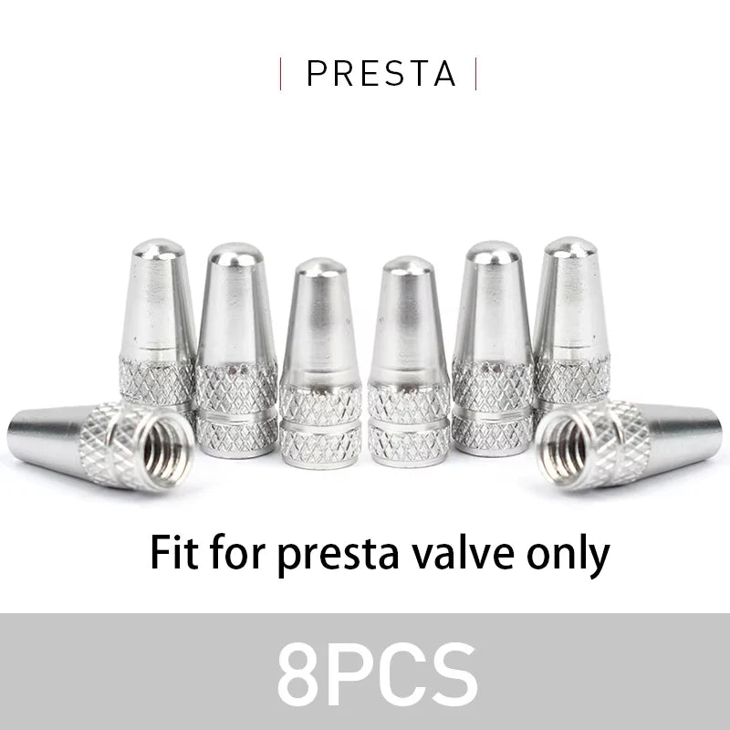 Aluminium Presta Valve Caps — Dustproof