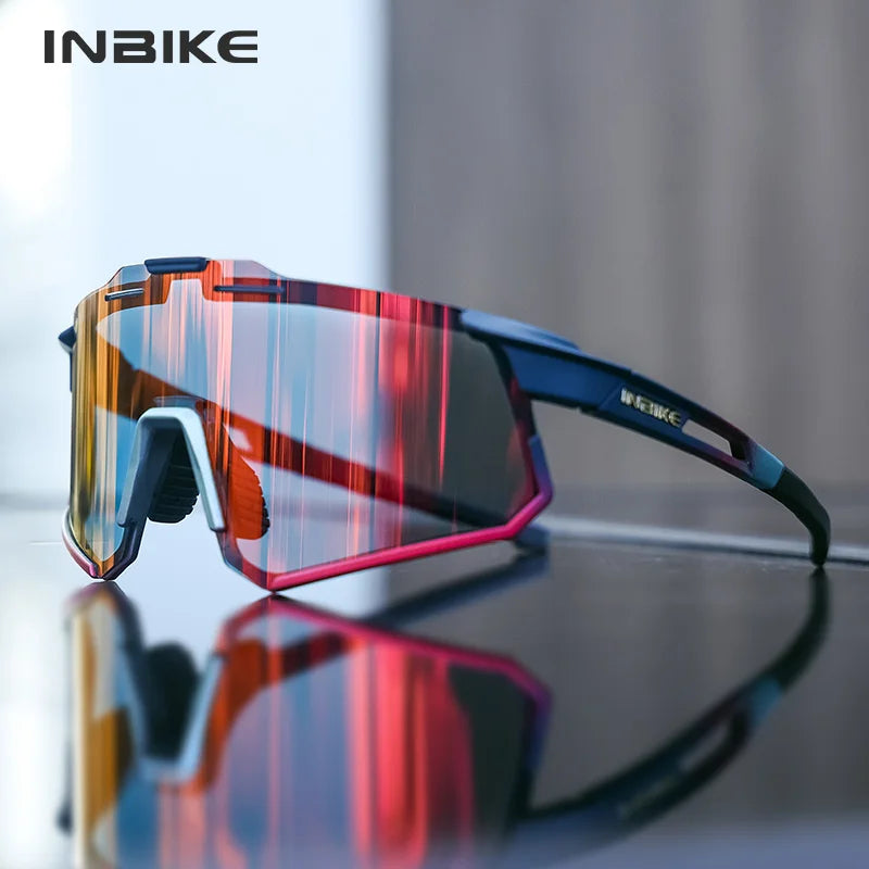 INBIKE photochromic cycling sunglasses auto-adapting lens - main view