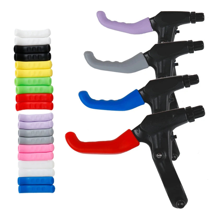 Silicone brake handle cover anti-slip grip yellow red green - main view