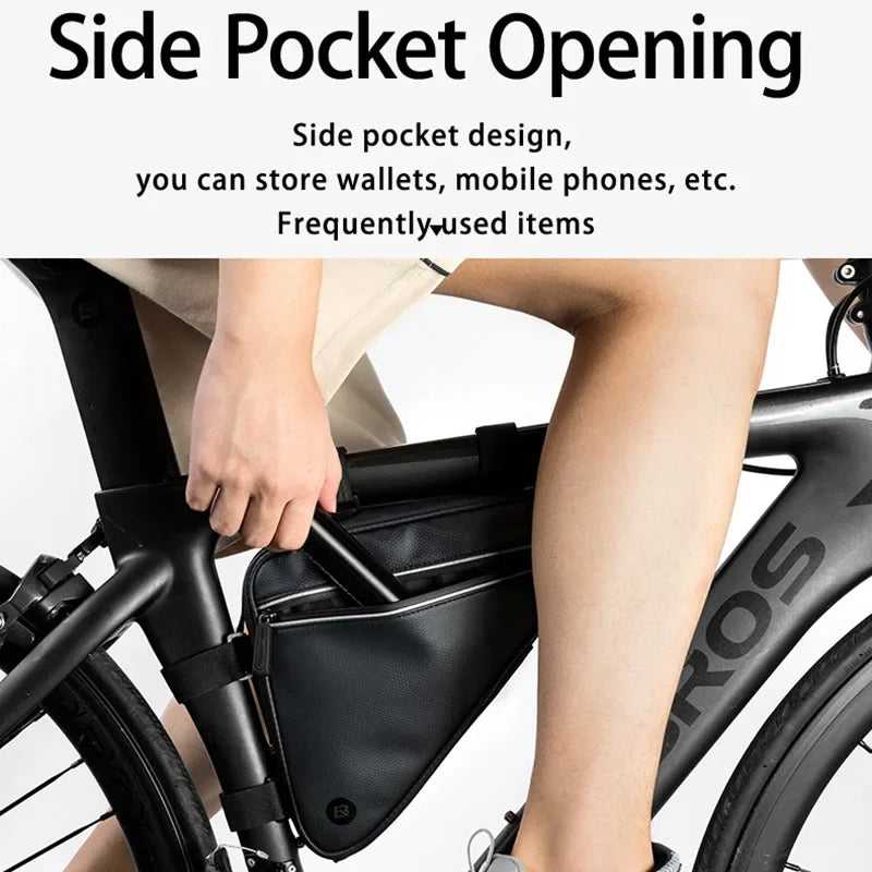 Triangle frame bag large opening access - view 5