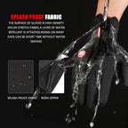Full-finger winter bike gloves black - view 2