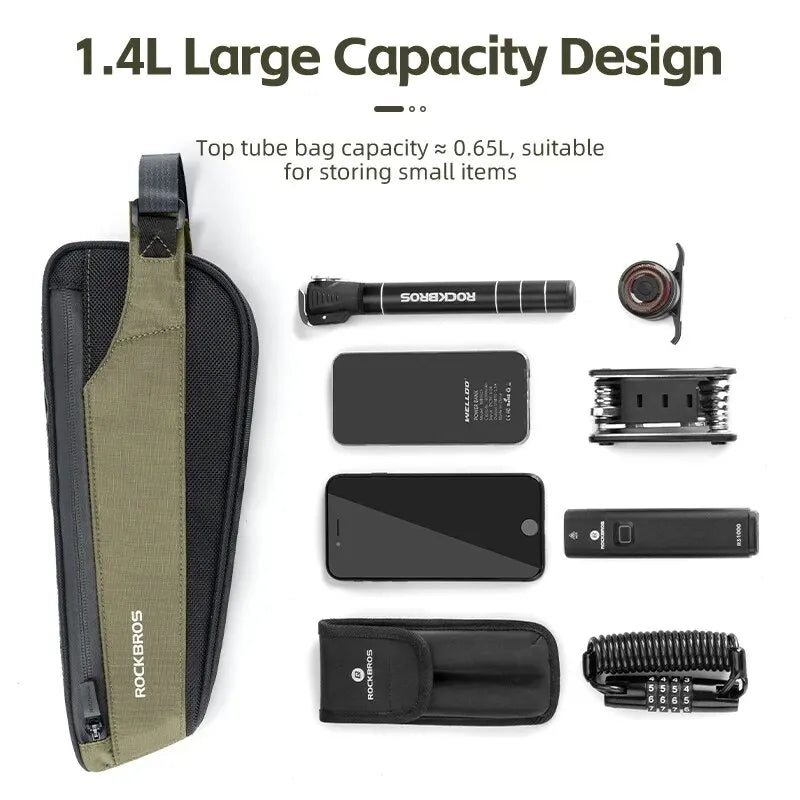 Narrow profile bike bag no leg contact - view 4