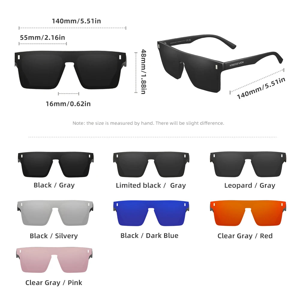 KINGSEVEN Polarized Sunglasses — Big Frame UV400 TR-90