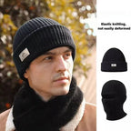 Balaclava beanie fit on model outdoor riding