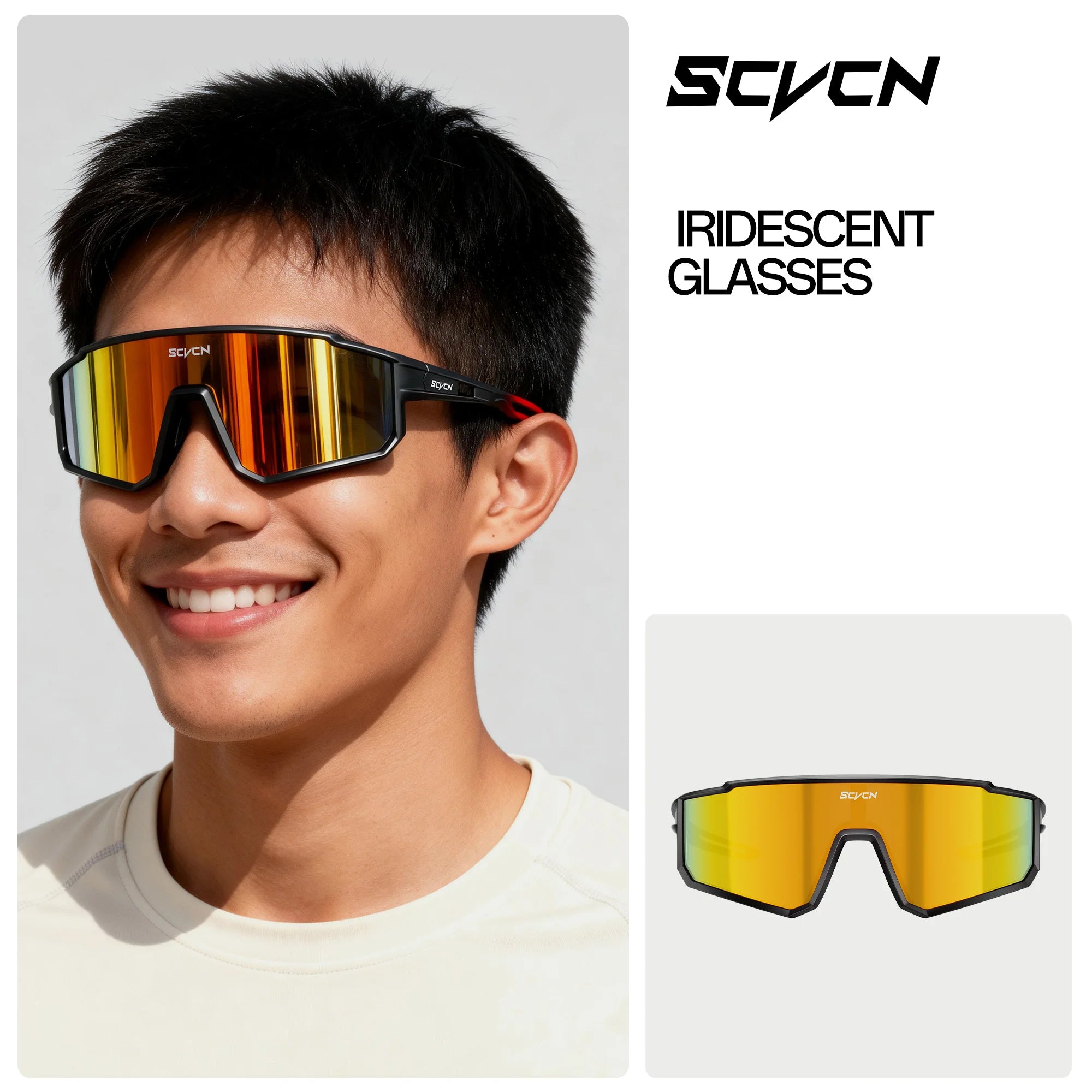 SCVCN cycling sunglasses front view