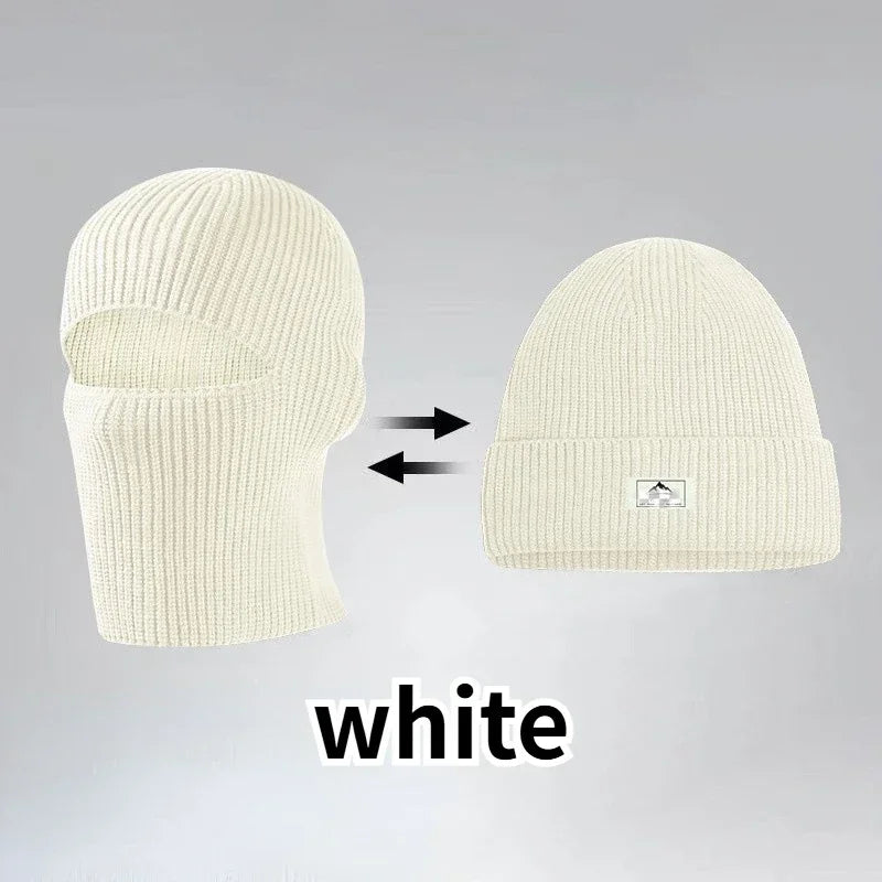 Winter balaclava beanie grey colour