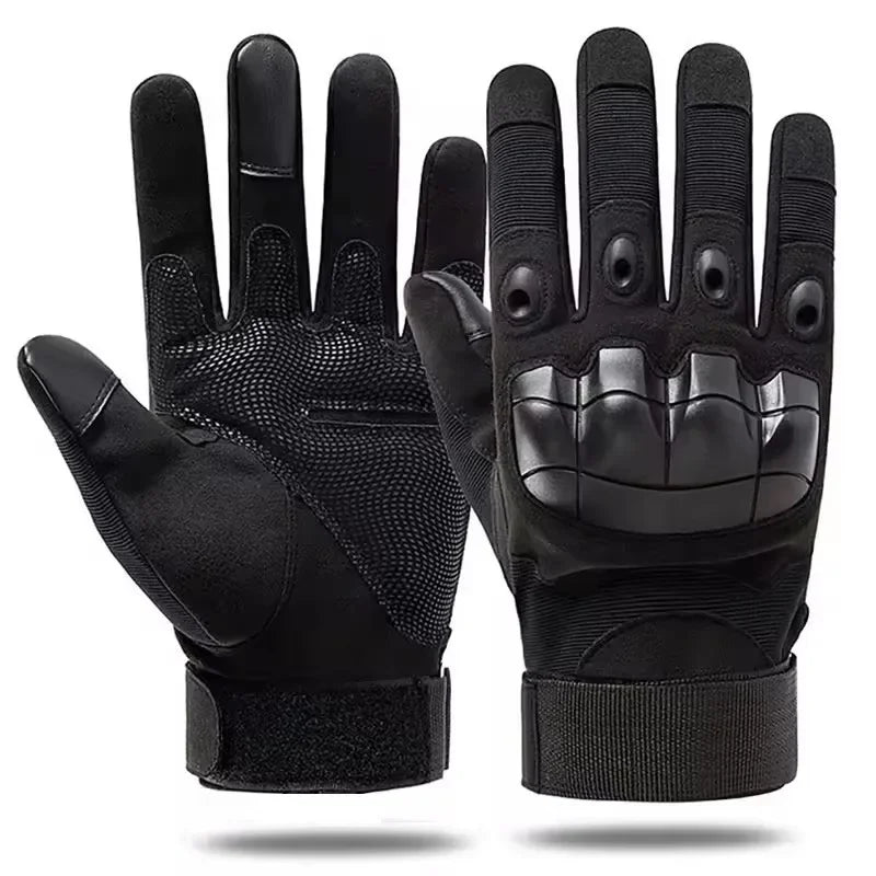 Motorcycle gloves knuckle protection black - view 2
