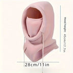 Warm winter balaclava hat in pink - view 5