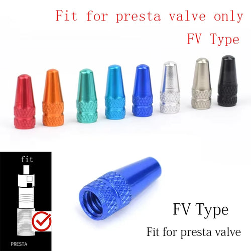 Aluminium Presta valve caps dustproof - main view
