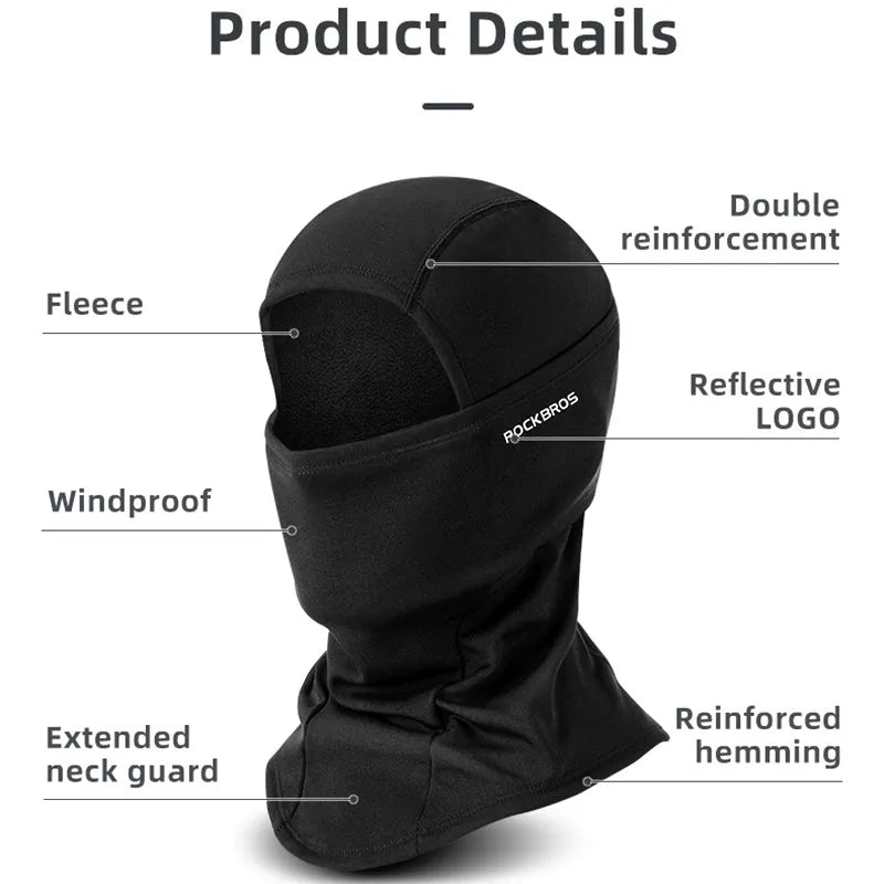 Full-face winter mask windproof black - view 3