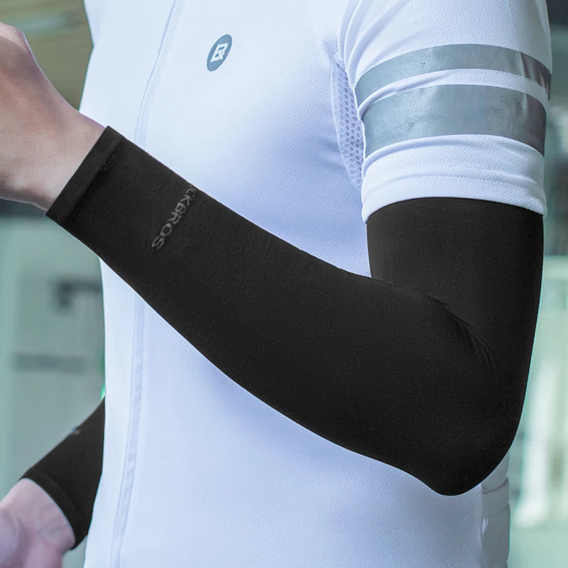 Ice silk arm sleeves black - view 4