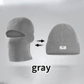 Balaclava beanie flat lay size reference