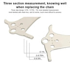 Chain wear tool measuring chain length - view 4