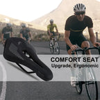 WEST BIKING Ultralight Hollow Saddle — PU Leather, Short Nose
