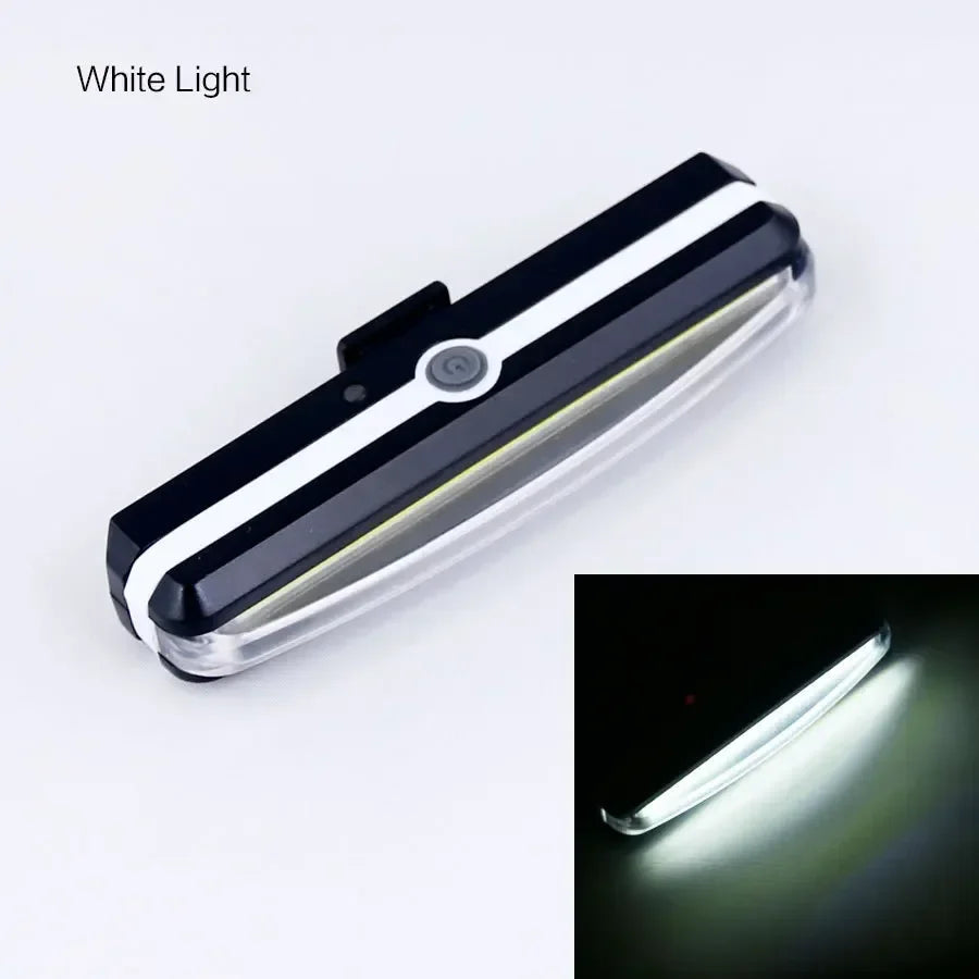 Mini oval bike light pair white red - view 10