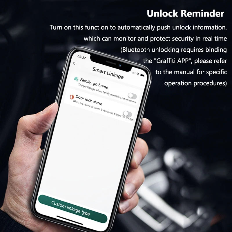 Biometric padlock unlocking gesture - view 3