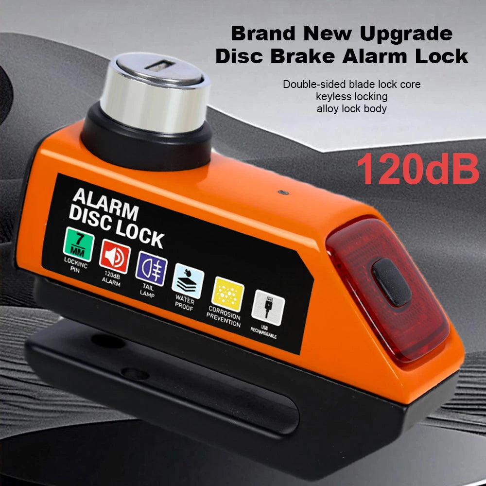 MDUG bike alarm lock orange colour - view 2