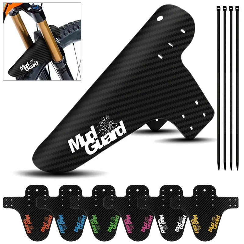 Carbon-pattern bike fender universal mudguard - main view
