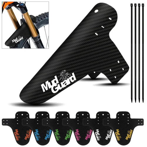 Carbon-pattern bike fender universal mudguard - main view