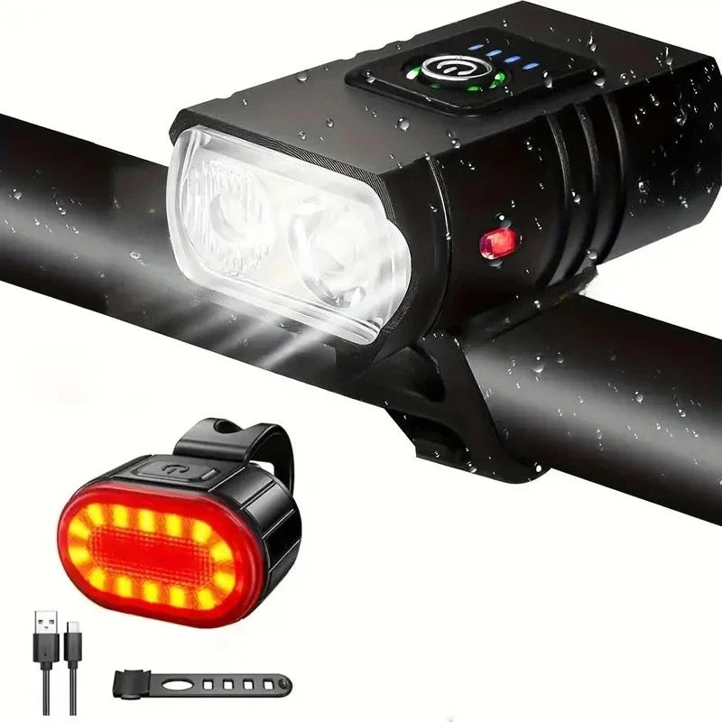 1800mAh bicycle headlight USB-C charging - view 9