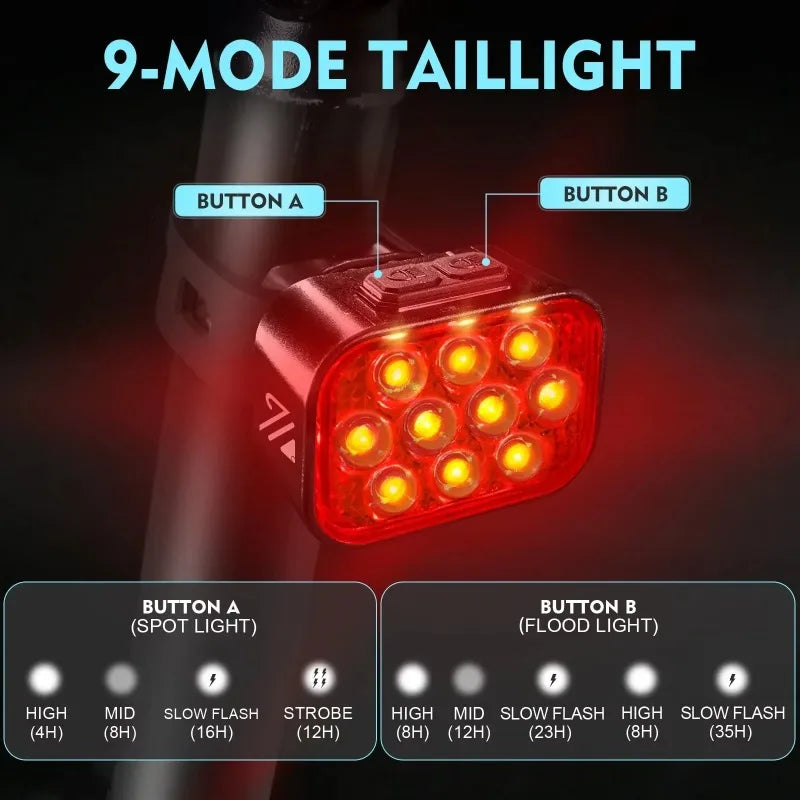 LED bike tail light red 10 LED - view 3