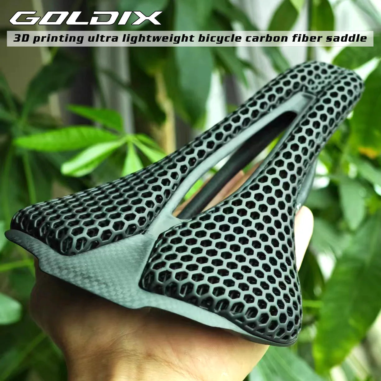 GOLDIX 3D-printed carbon fibre saddle ultra light - main view