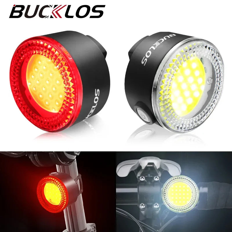 BUCKLOS COB bike lights front and rear rechargeable - main view