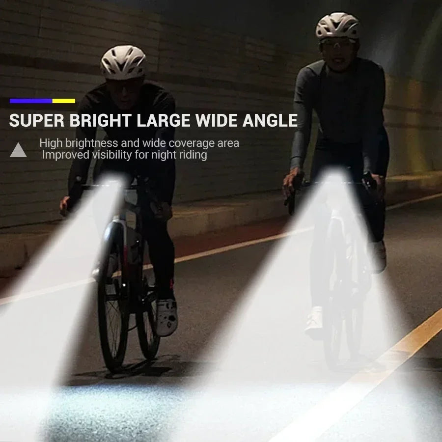 Bright bike front light with digital battery display - view 2