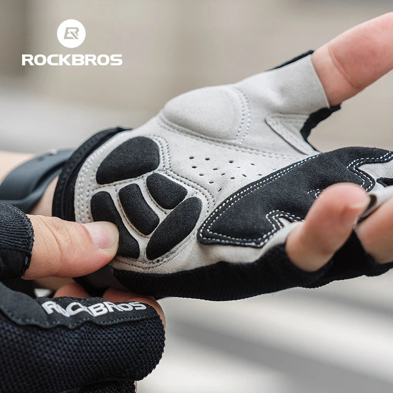 Gel padded cycling gloves black - view 5