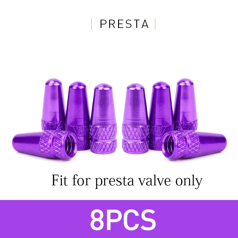 Aluminium Presta Valve Caps — Dustproof