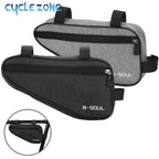 Budget bike triangle bag black grey - main view