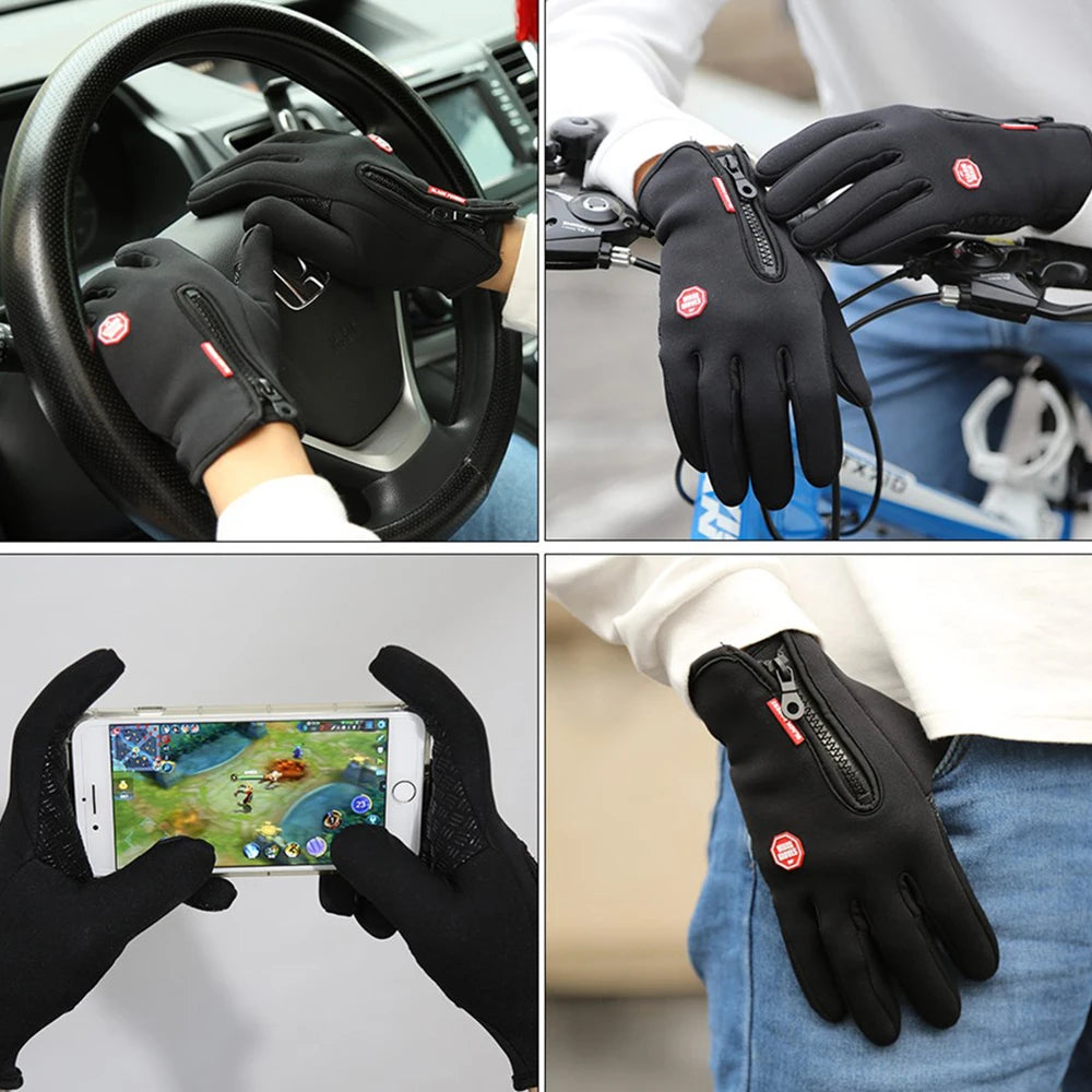 Winter cycling gloves grey colour - view 6