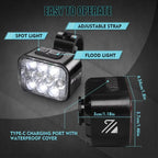 Bike headlight mounted on handlebar night riding - view 5