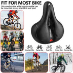 Hollow Breathable Bike Saddle — Shock-Absorbing, Reflective Tail