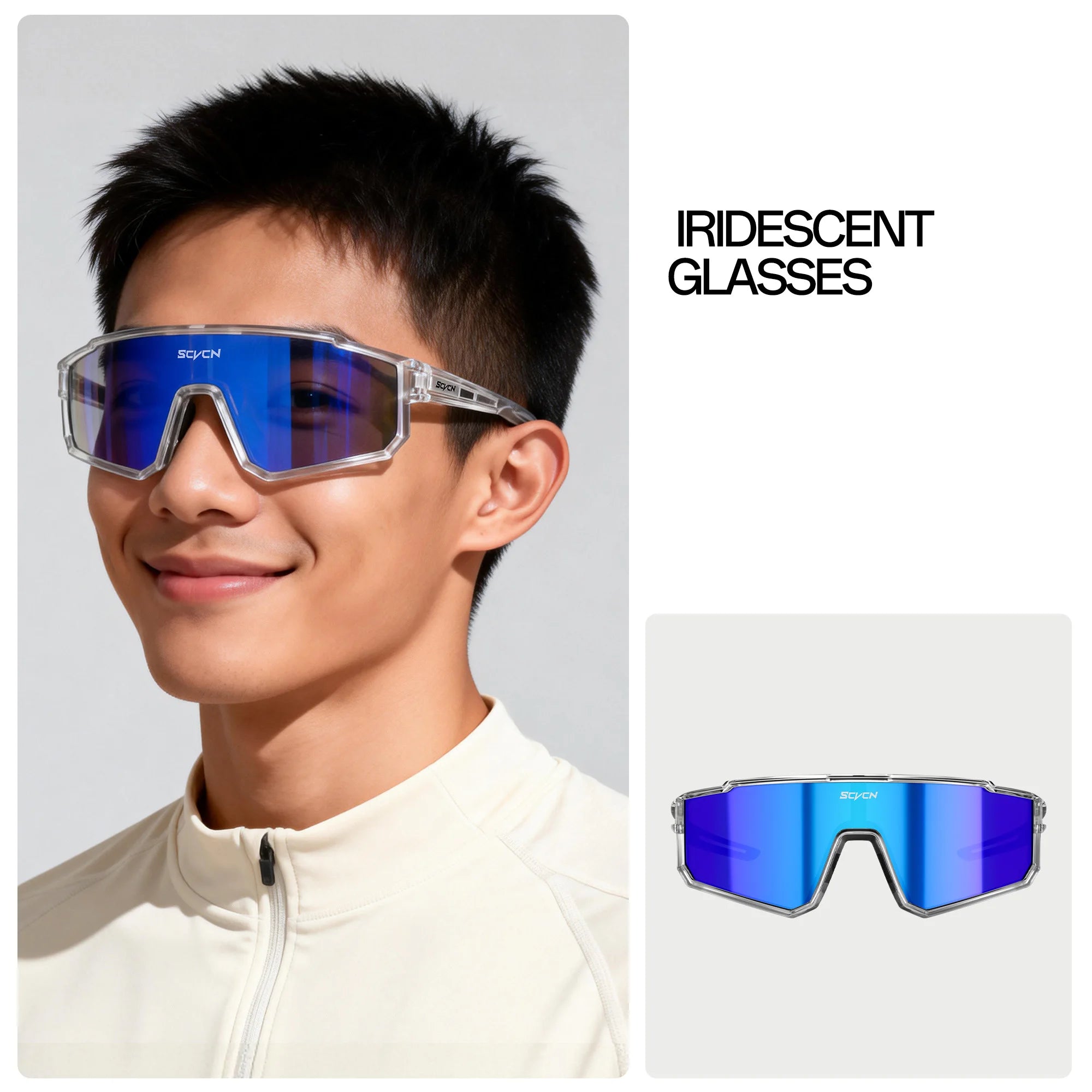 SCVCN sunglasses polycarbonate frame detail