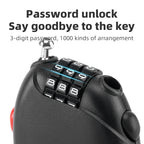 Combination lock securing helmet to bike - view 3