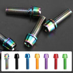 Colourful stem screws installed on bike - view 4