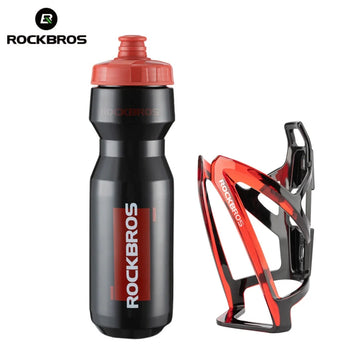 Cycling water bottle and cage set 750ml - main view