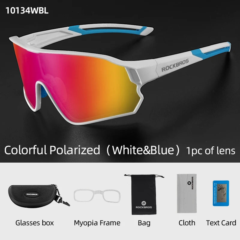 Black and red cycling sunglasses fire mirror - view 8