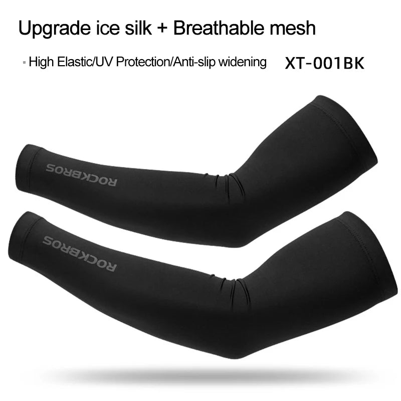 UV protection cycling arm sleeves in black - view 7