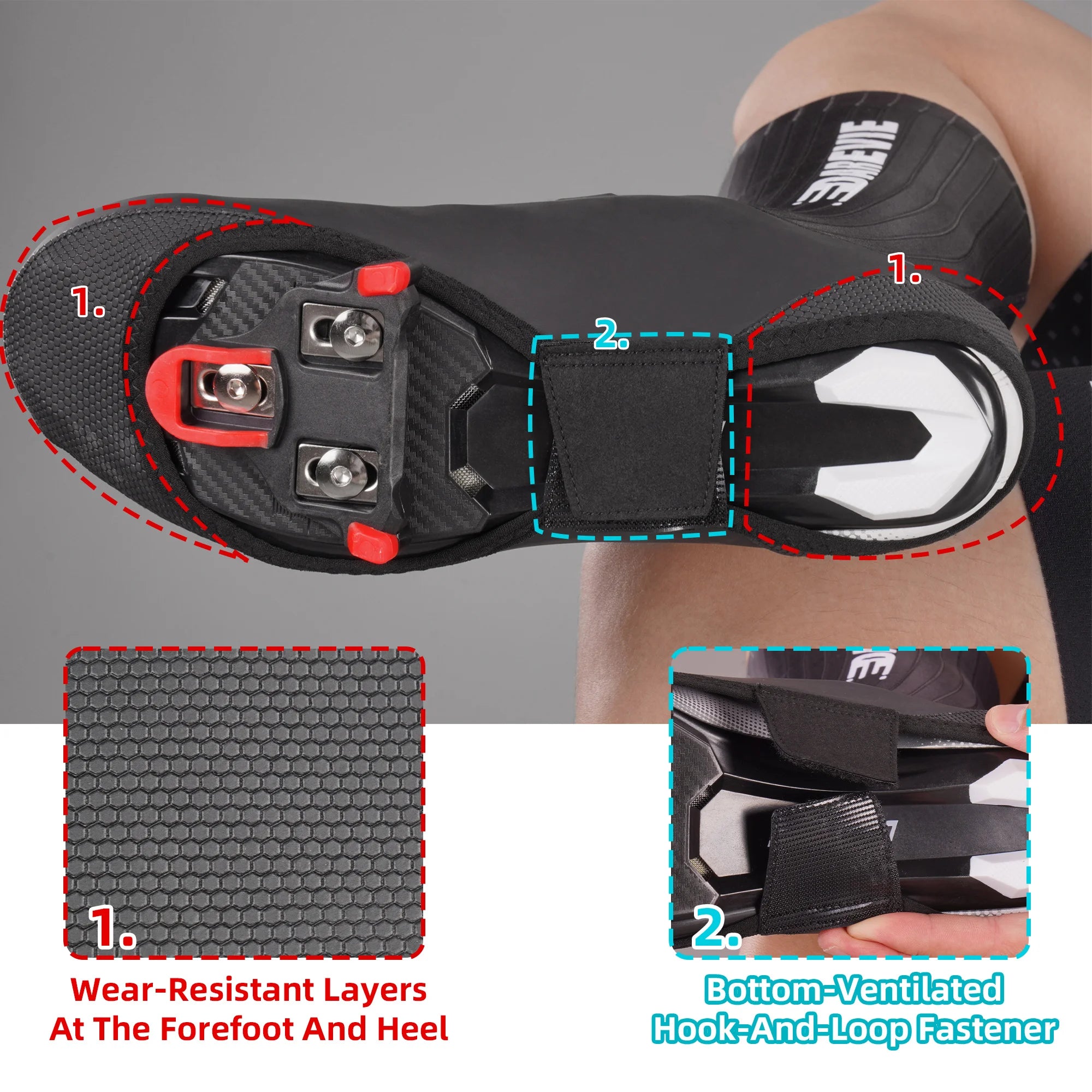 Waterproof PU shoe cover foot reinforcement - view 5