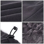 Neck gaiter worn as face mask on rider
