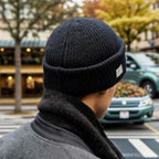 Balaclava beanie windproof knit close-up