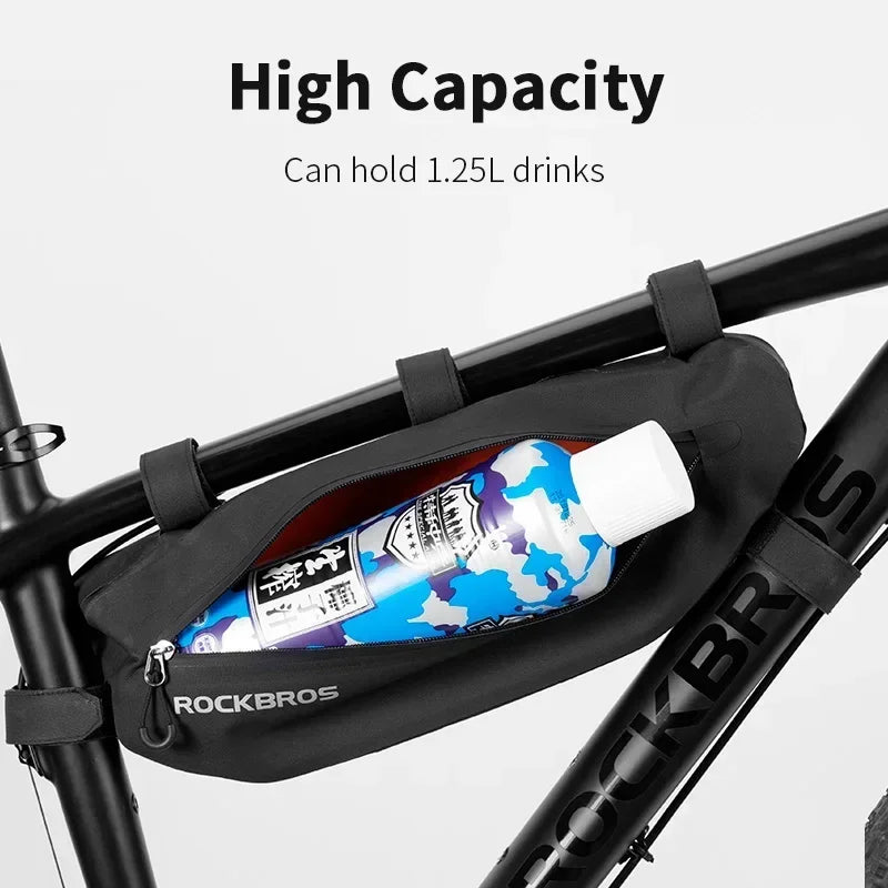 Waterproof top tube bag on road bike - view 3